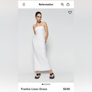 NWT Reformation White Linen Frankie Dress NEVER WORN
